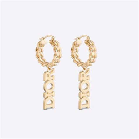 dior hoop|dior gold evolution earrings.